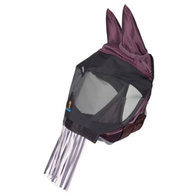 Image showing  FlyGuard Pro Deluxe Fly Mask with Ears & Nose Fringe