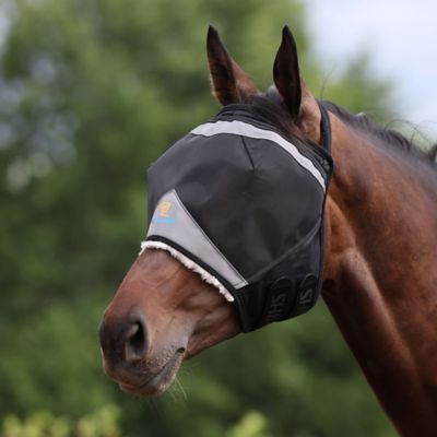 Shires Equestrian Products FlyGuard Pro Fine Mesh Earless Fly Mask