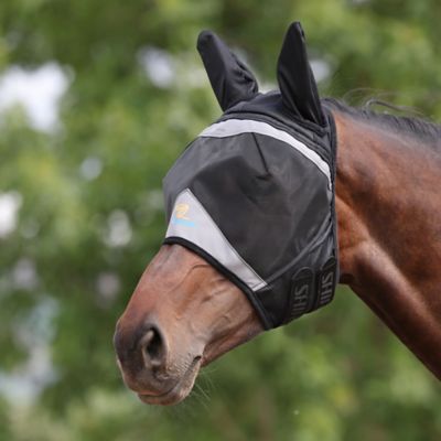 Shires Equestrian Products FlyGuard Pro Fine Mesh Fly Mask with Ear