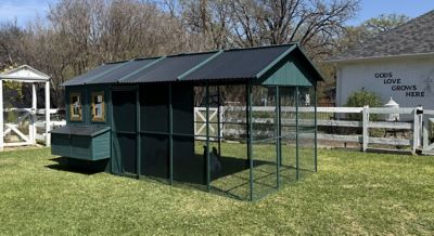 Image showing  Modern Ultraguard XL Metal Framed Chicken Coop, Teal