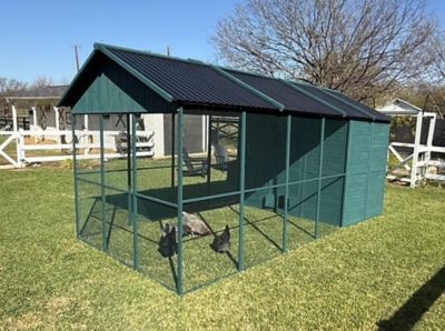 Image showing  Modern Ultraguard XL Metal Framed Chicken Coop, Teal