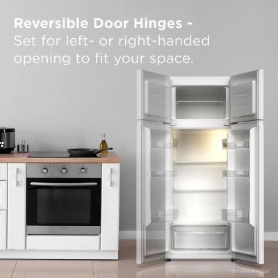 Image showing 5 th TCL 7.3 cu. ft. Double Door Refrigerator with Freezer, White