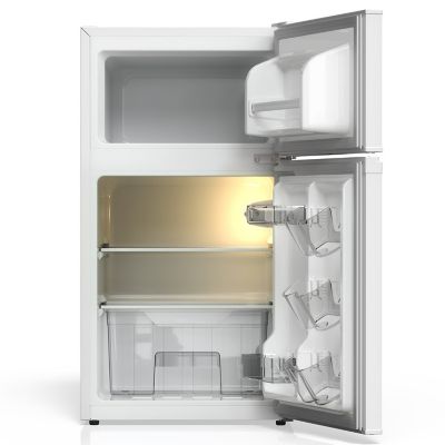 Image showing 8 th TCL 3.1 cu. ft. Double Door Refrigerator with Freezer, White