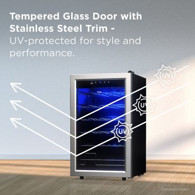 Image showing 6 th TCL 2.4 cu. ft. Single Zone 24 Wine Bottles Beverage & Wine Cooler