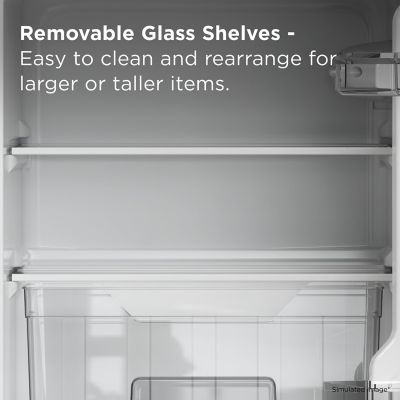 Image showing  3.1 cu. ft. Double Door Refrigerator with Freezer, Black