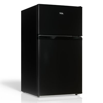 Image showing 6 th TCL 3.1 cu. ft. Double Door Refrigerator with Freezer, Black