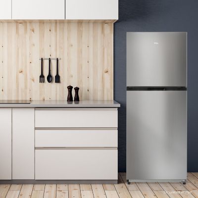 Image showing 9 th TCL 10.1 cu. ft. Double Door Refrigerator with Freezer, Silver