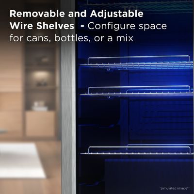 Image showing  2.4 cu. ft. Single Zone 121 Cans Beverage Cooler