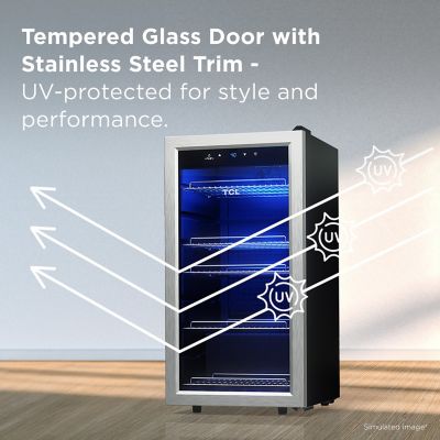 Image showing 6 th TCL 2.4 cu. ft. Single Zone 121 Cans Beverage Cooler