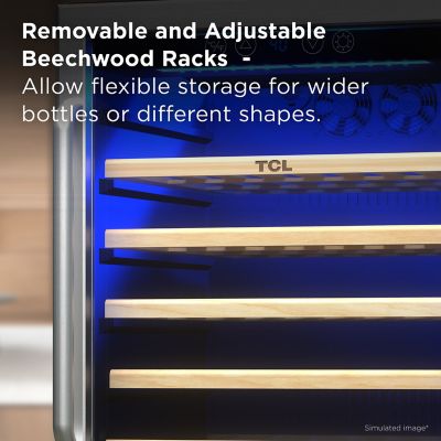 Image showing  5.3 cu. ft. Single Zone 52 Wine Bottles Beverage & Wine Cooler