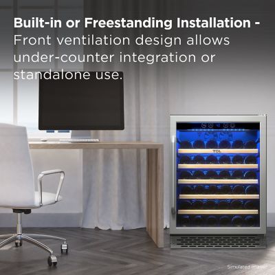 Image showing 5 th TCL 5.3 cu. ft. Single Zone 52 Wine Bottles Beverage & Wine Cooler