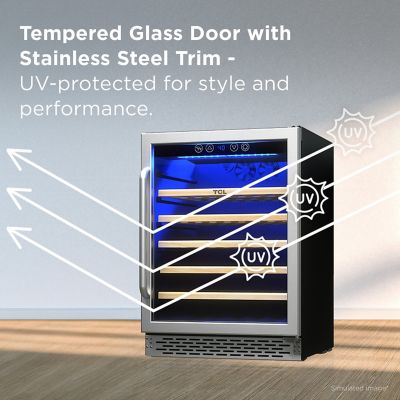 Image showing 6 th TCL 5.3 cu. ft. Single Zone 52 Wine Bottles Beverage & Wine Cooler