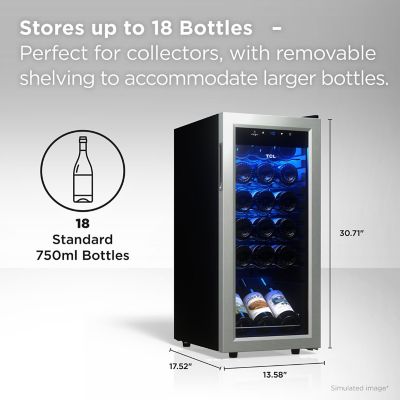 Image showing  1.8 cu. ft. Single Zone 18 Wine Bottles Beverage & Wine Cooler