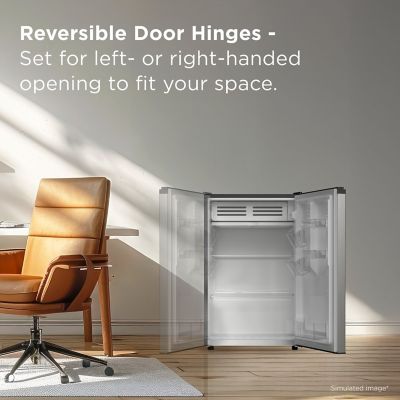 Image showing  4.5 cu. ft. Compact Single Door Refrigerator without Freezer, Silver