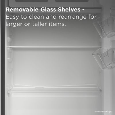 Image showing  4.5 cu. ft. Compact Single Door Refrigerator without Freezer, Black