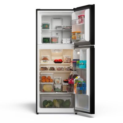 Image showing 8 th TCL 10.1 cu. ft. Double Door Refrigerator with Freezer, Black