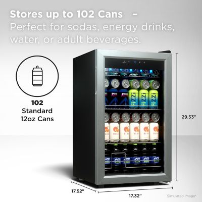 Image showing  2.4 cu. ft. Single Zone 102 Cans Beverage Cooler