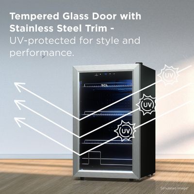 Image showing 6 th TCL 2.4 cu. ft. Single Zone 102 Cans Beverage Cooler