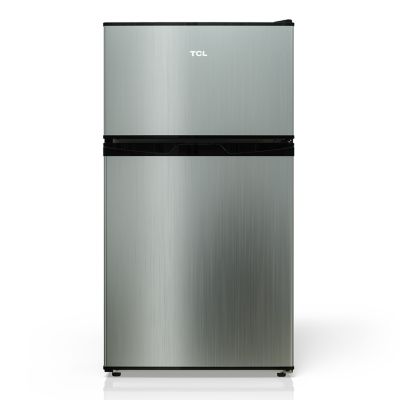 TCL 3.1 cu. ft. Double Door Refrigerator with Freezer, Silver