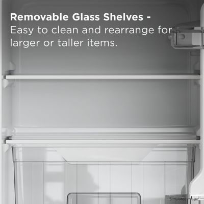 Image showing  3.1 cu. ft. Double Door Refrigerator with Freezer, Silver