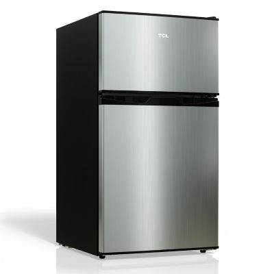 Image showing 6 th TCL 3.1 cu. ft. Double Door Refrigerator with Freezer, Silver