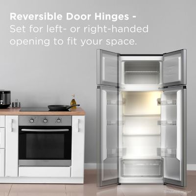 Image showing  7.3 cu. ft. Double Door Refrigerator with Freezer, Silver