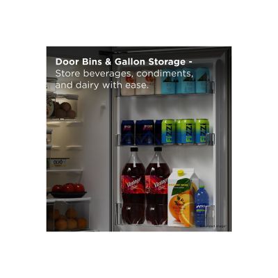 Image showing  7.3 cu. ft. Double Door Refrigerator with Freezer, Silver