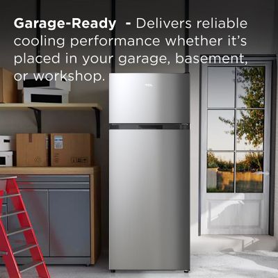 Image showing 6 th TCL 7.3 cu. ft. Double Door Refrigerator with Freezer, Silver