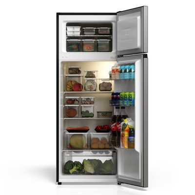 Image showing 8 th TCL 7.3 cu. ft. Double Door Refrigerator with Freezer, Silver