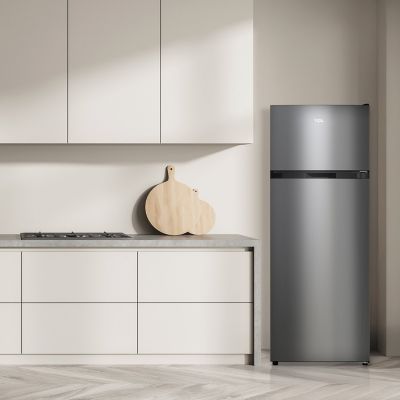 Image showing 9 th TCL 7.3 cu. ft. Double Door Refrigerator with Freezer, Silver