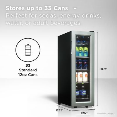 Image showing  1.24 cu. ft. Single Zone 33 Cans Beverage Cooler