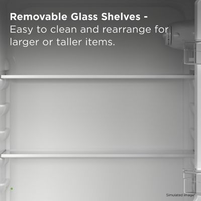 Image showing  4.7 cu. ft. Double Door Refrigerator with Freezer, Black