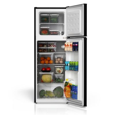 Image showing 8 th TCL 4.7 cu. ft. Double Door Refrigerator with Freezer, Black