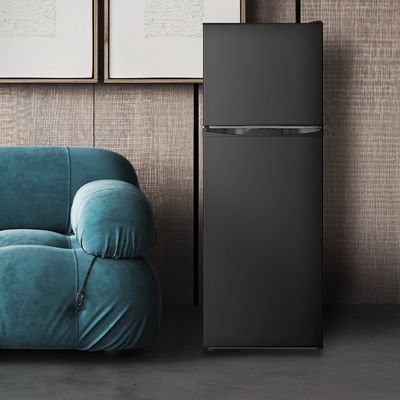 Image showing 9 th TCL 4.7 cu. ft. Double Door Refrigerator with Freezer, Black