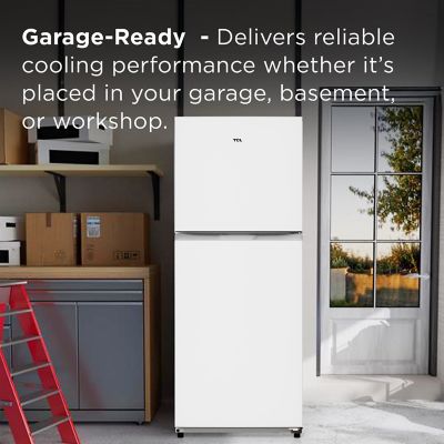 Image showing  10.1 cu. ft. Double Door Refrigerator with Freezer, White