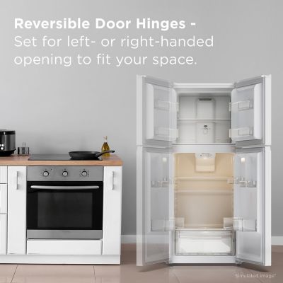 Image showing  10.1 cu. ft. Double Door Refrigerator with Freezer, White