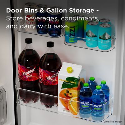 Image showing 5 th TCL 10.1 cu. ft. Double Door Refrigerator with Freezer, White