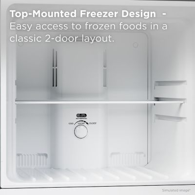 Image showing 7 th TCL 10.1 cu. ft. Double Door Refrigerator with Freezer, White
