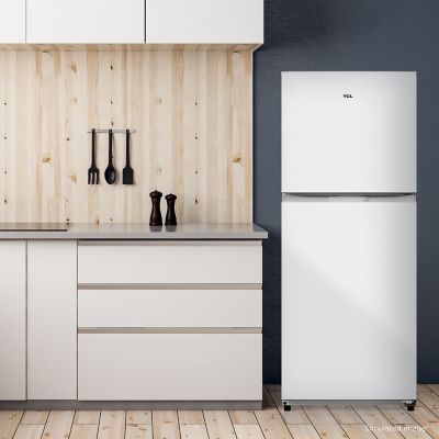 Image showing 9 th TCL 10.1 cu. ft. Double Door Refrigerator with Freezer, White