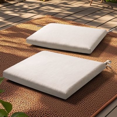 Nuu Garden Outdoor 2-Pack 17 x 17 x 5 in. Seat Cushions, Beige