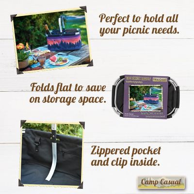 Image showing  Scenic Sunset Design Picnic Basket, CC-010SSB