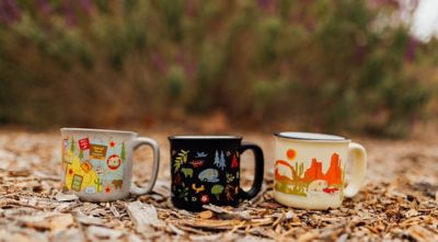 Image showing  Into The Woods Design Ceramic Coffee Mug, 15 oz., CC-004BLK