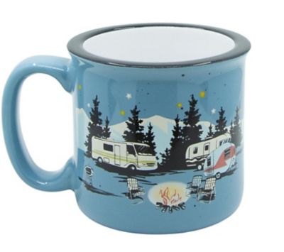 Camp Casual Starry Night Design Ceramic Coffee Mug, 15 oz., CC-004B