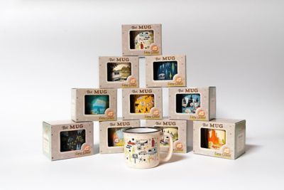 Image showing  Wonderlust White Design Ceramic Coffee Mug, 15 oz., CC-004C