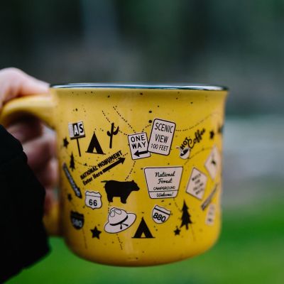 Image showing  Tangerine Trip Design Ceramic Coffee Mug, 15 oz., CC-004T