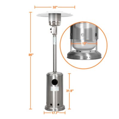 Image showing 5 th Nuu Garden 46,000 BTU Stainless Iron Heater