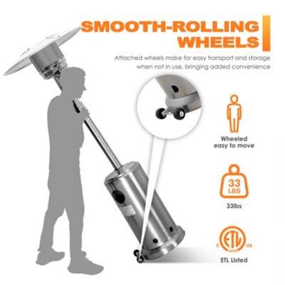 Image showing 6 th Nuu Garden 46,000 BTU Stainless Iron Heater