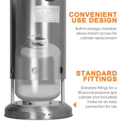 Image showing 7 th Nuu Garden 46,000 BTU Stainless Iron Heater