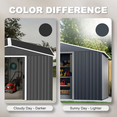 Image showing 7 th Nuu Garden 8 X 10ft. Storage Tool Shed With Sliding Doors