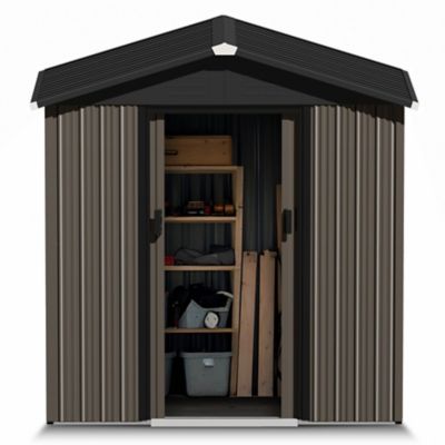 Image showing 9 th Nuu Garden 6 x 4ft. Garden Shed Storage Tool Shed with Sliding Doors